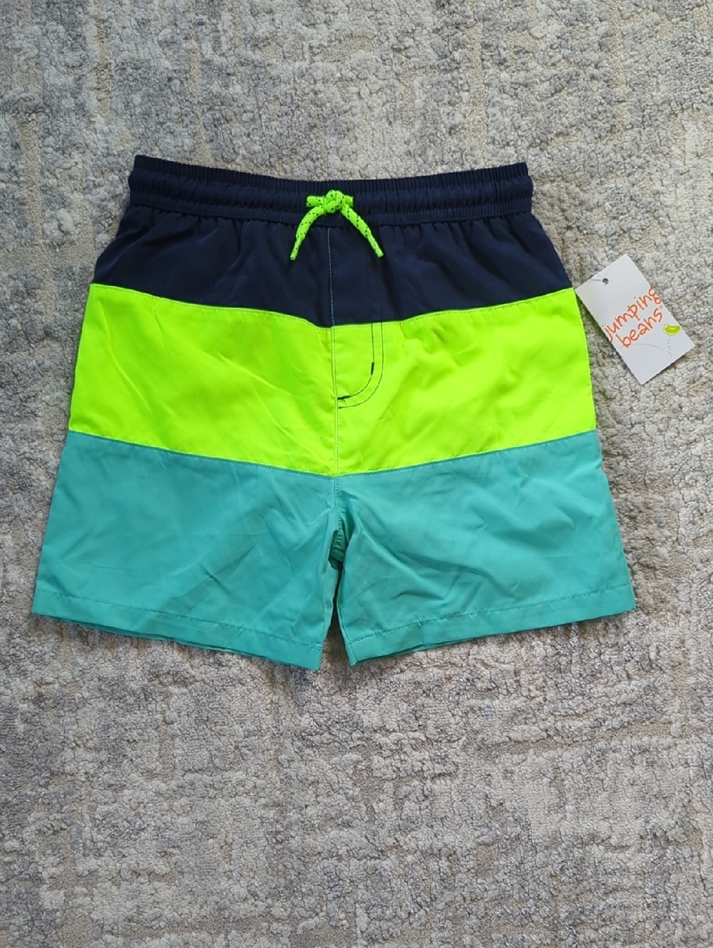 NWT jumping beans Colorblock Swim Trunks Size 5T